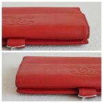 Chanel Flap Wallet Red Grained Calfskin with Silver Hardware #ROOY-1 - Image 9