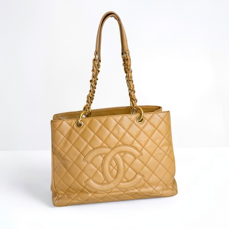 Chanel GST Caramel Beige Grained Calfskin with Gold Hardware #ROTY-2