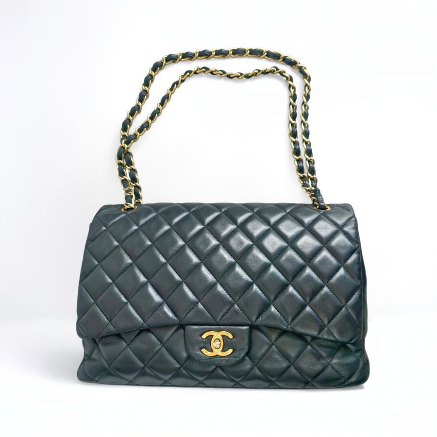 Chanel Jumbo Single Flap Black Lambskin with Gold Hardware #ROTY-3