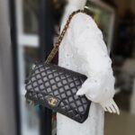Chanel Maxi Jumbo Black Lambskin with Gold Hardware #ROYC-1 - Image 34