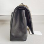 Chanel Maxi Jumbo Black Lambskin with Gold Hardware #ROYC-1 - Image 7