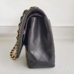 Chanel Maxi Jumbo Black Lambskin with Gold Hardware #ROYC-1 - Image 8