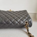 Chanel Maxi Jumbo Black Lambskin with Gold Hardware #ROYC-1 - Image 12