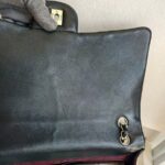 Chanel Maxi Jumbo Black Lambskin with Silver Hardware #ROOT-1 - Image 18