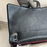 Chanel Maxi Jumbo Black Lambskin with Silver Hardware #ROOT-1 - Image 17