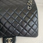 Chanel Maxi Jumbo Black Lambskin with Silver Hardware #ROOT-1 - Image 5
