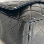 Chanel Maxi Jumbo Black Lambskin with Silver Hardware #ROOT-1 - Image 15