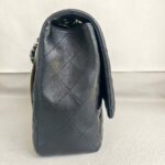 Chanel Maxi Jumbo Black Lambskin with Silver Hardware #ROOT-1 - Image 9