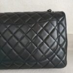 Chanel Maxi Jumbo Black Lambskin with Silver Hardware #ROOT-1 - Image 7