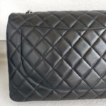 Chanel Maxi Jumbo Black Lambskin with Silver Hardware #ROOT-1 - Image 6
