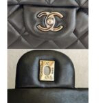 Chanel Maxi Jumbo Black Lambskin with Silver Hardware #ROOT-1 - Image 21