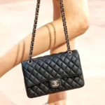 Chanel Medium Classic 11.12 Black Grained Calfskin with Silver Hardware #ROOC-1