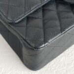 Chanel Medium /Classic 11.12 Black Grained Calfskin with Silver Hardware #ROOC-1 - Image 13