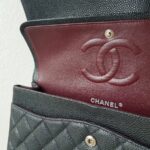Chanel Medium /Classic 11.12 Black Grained Calfskin with Silver Hardware #ROOC-1 - Image 26