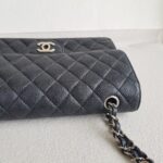 Chanel Medium /Classic 11.12 Black Grained Calfskin with Silver Hardware #ROOC-1 - Image 19