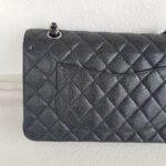 Chanel Medium /Classic 11.12 Black Grained Calfskin with Silver Hardware #ROOC-1 - Image 5