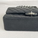 Chanel Medium /Classic 11.12 Black Grained Calfskin with Silver Hardware #ROOC-1 - Image 11