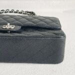 Chanel Medium /Classic 11.12 Black Grained Calfskin with Silver Hardware #ROOC-1 - Image 12