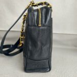 Chanel Vintage Shoulder Bag Black Grained Calfskin with Gold Hardware #ROSC-1 - Image 7