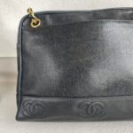 Chanel Vintage Shoulder Bag Black Grained Calfskin with Gold Hardware #ROSC-1 - Image 3