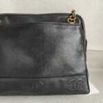 Chanel Vintage Shoulder Bag Black Grained Calfskin with Gold Hardware #ROSC-1 - Image 4