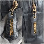 Chanel Vintage Shoulder Bag Black Grained Calfskin with Gold Hardware #ROSC-1 - Image 23