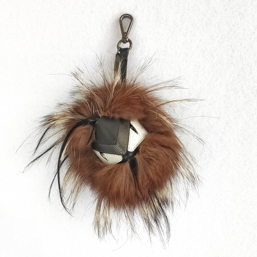 Fendi Monster Strangee Bag Charm and Silver Hardware #ROTR-4