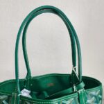 Goyard Anjou Mini Green Goyardine Canvas/Calfskin with Silver Hardware #ROLE-1 - Image 15