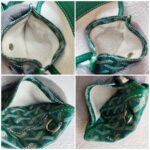 Goyard Anjou Mini Green Goyardine Canvas/Calfskin with Silver Hardware #ROLE-1 - Image 20