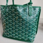 Goyard Anjou Mini Green Goyardine Canvas/Calfskin with Silver Hardware #ROLE-1 - Image 4
