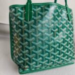Goyard Anjou Mini Green Goyardine Canvas/Calfskin with Silver Hardware #ROLE-1 - Image 5