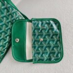 Goyard Anjou Mini Green Goyardine Canvas/Calfskin with Silver Hardware #ROLE-1 - Image 30