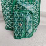 Goyard Anjou Mini Green Goyardine Canvas/Calfskin with Silver Hardware #ROLE-1 - Image 28