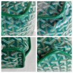 Goyard Anjou Mini Green Goyardine Canvas/Calfskin with Silver Hardware #ROLE-1 - Image 11
