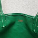 Goyard Anjou Mini Green Goyardine Canvas/Calfskin with Silver Hardware #ROLE-1 - Image 11