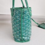 Goyard Anjou Mini Green Goyardine Canvas/Calfskin with Silver Hardware #ROLE-1 - Image 4