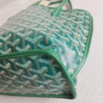 Goyard Anjou Mini Green Goyardine Canvas/Calfskin with Silver Hardware #ROLE-1 - Image 8