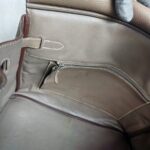 Hermes Birkin 35 Etoupe Clemence Leather with Palladium Plated Hardware #ROOO-1 - Image 42