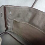 Hermes Birkin 35 Etoupe Clemence Leather with Palladium Plated Hardware #ROOO-1 - Image 39