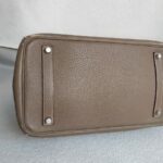 Hermes Birkin 35 Etoupe Clemence Leather with Palladium Plated Hardware #ROOO-1 - Image 12