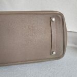 Hermes Birkin 35 Etoupe Clemence Leather with Palladium Plated Hardware #ROOO-1 - Image 13