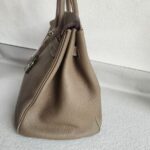 Hermes Birkin 35 Etoupe Clemence Leather with Palladium Plated Hardware #ROOO-1 - Image 8