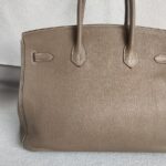 Hermes Birkin 35 Etoupe Clemence Leather with Palladium Plated Hardware #ROOO-1 - Image 6