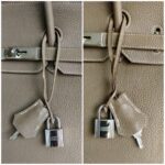 Hermes Birkin 35 Etoupe Clemence Leather with Palladium Plated Hardware #ROOO-1 - Image 20