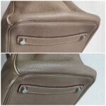 Hermes Birkin 35 Etoupe Clemence Leather with Palladium Plated Hardware #ROOO-1 - Image 18