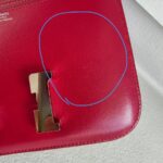 Hermes Constance lll 18cm Mini Red Swift Leather with Palladium Plated Hardware #ROSE-3 - Image 27