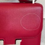 Hermes Constance lll 18cm Mini Red Swift Leather with Palladium Plated Hardware #ROSE-3 - Image 5