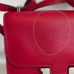 Hermes Constance lll 18cm Mini Red Swift Leather with Palladium Plated Hardware #ROSE-3 - Image 4