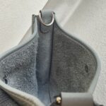 Hermes Evelyne Amazone 16cm Gris Meyer Clemence Leather with Palladium Plated Hardware #RREU-1 - Image 14