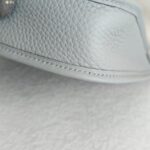 Hermes Evelyne Amazone 16cm Gris Meyer Clemence Leather with Palladium Plated Hardware #RREU-1 - Image 10